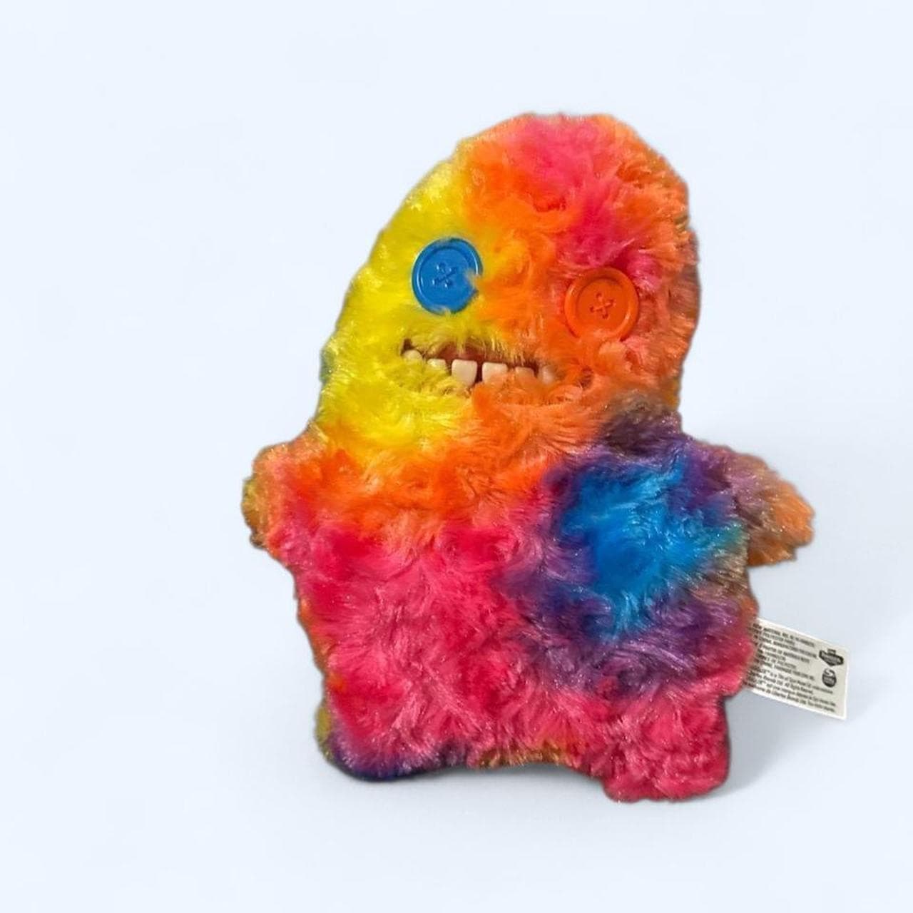 Rainbow tie-dye Fuggler plush monster